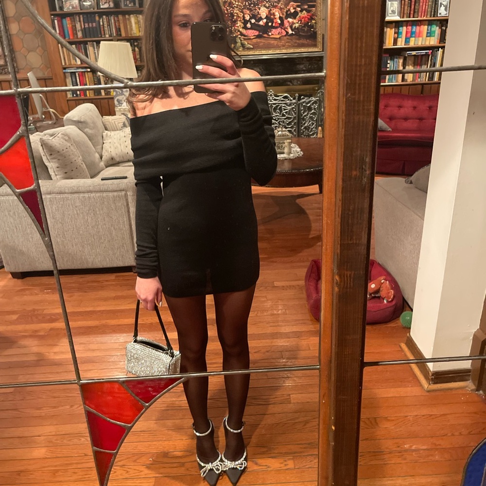 Elegant Black Off-Shoulder Dress